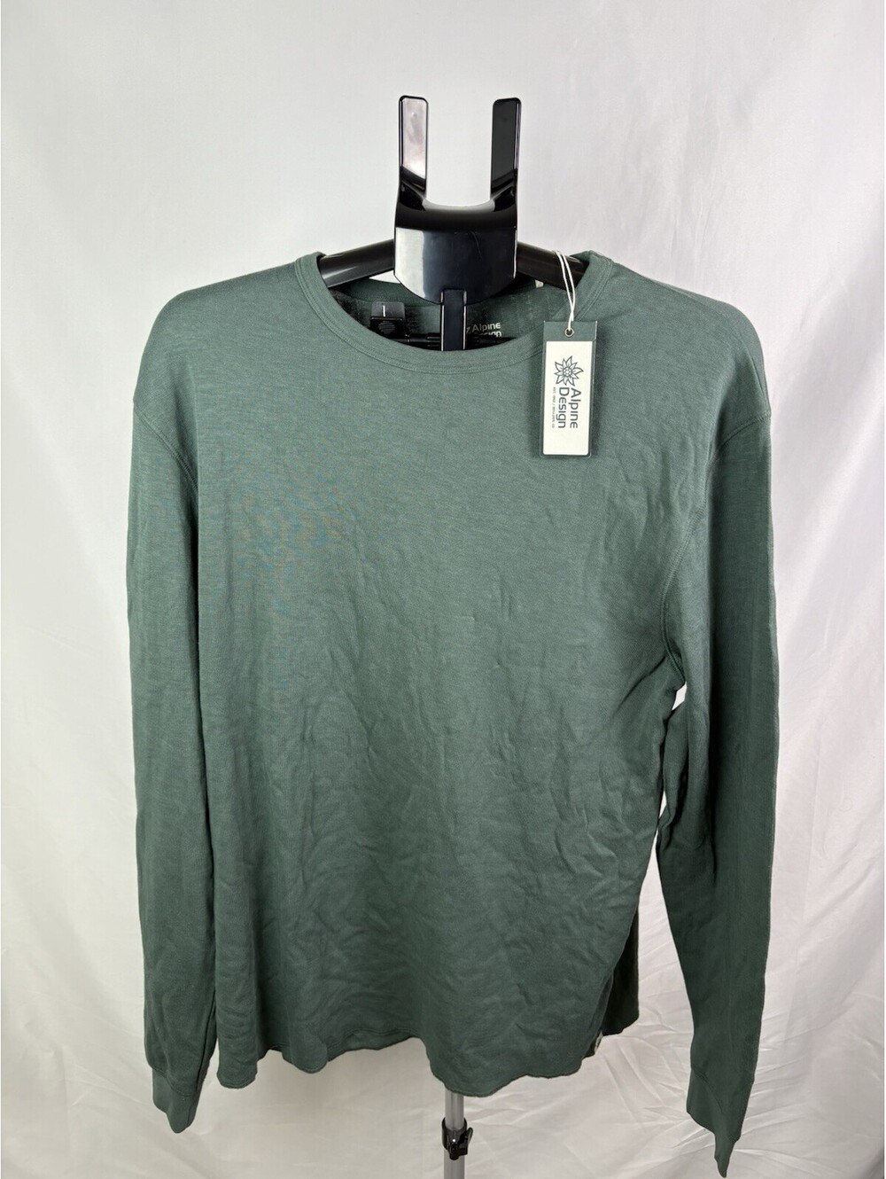 Alpine Design Mens Long Sleeve Size L Peak Crew Faded Evergreen (Item 371)